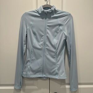 Sweaty Betty Power Workout Zip Through Jacket, Size Small, Ice Blue